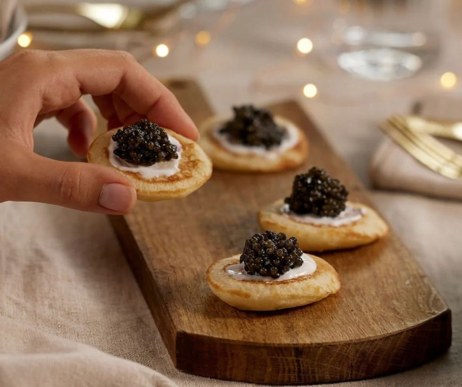 caviar on belini