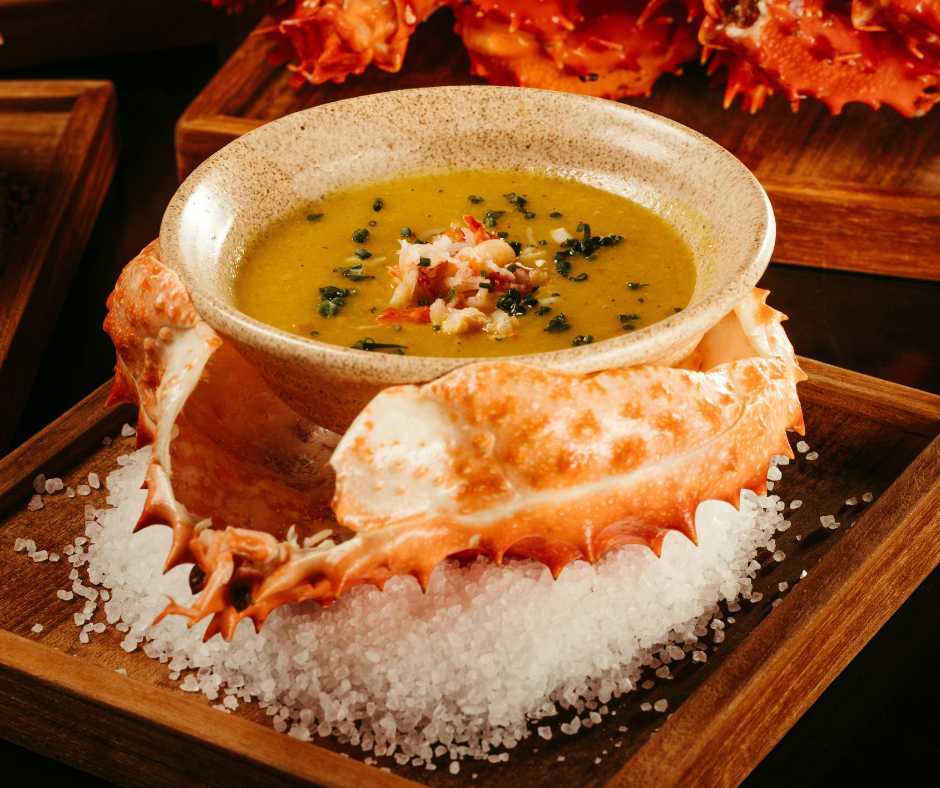 dish of crab soup