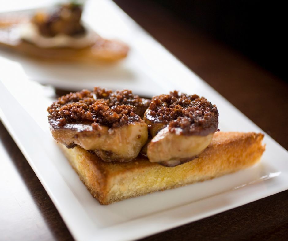 foie gras on table