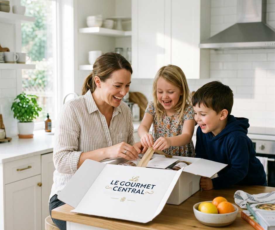 mother opening a gift