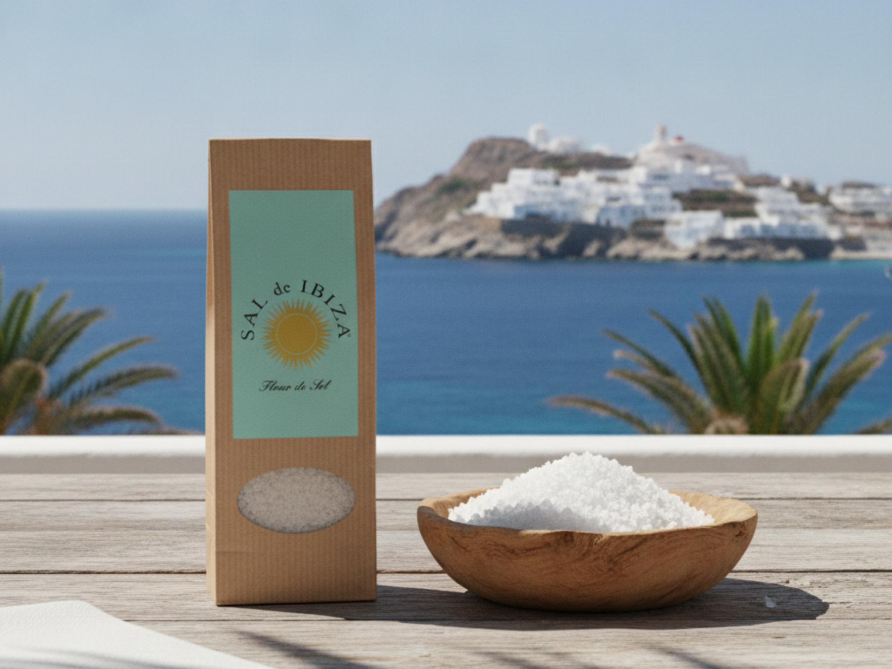 sal de ibiza sal refill on a table