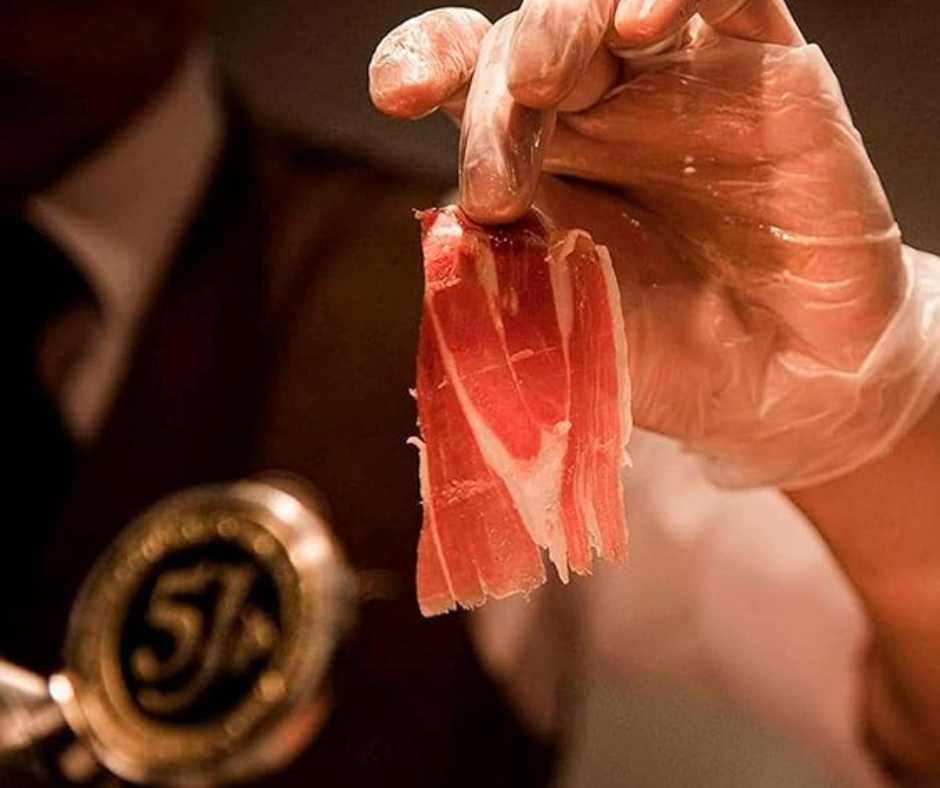 sliced jamon iberico