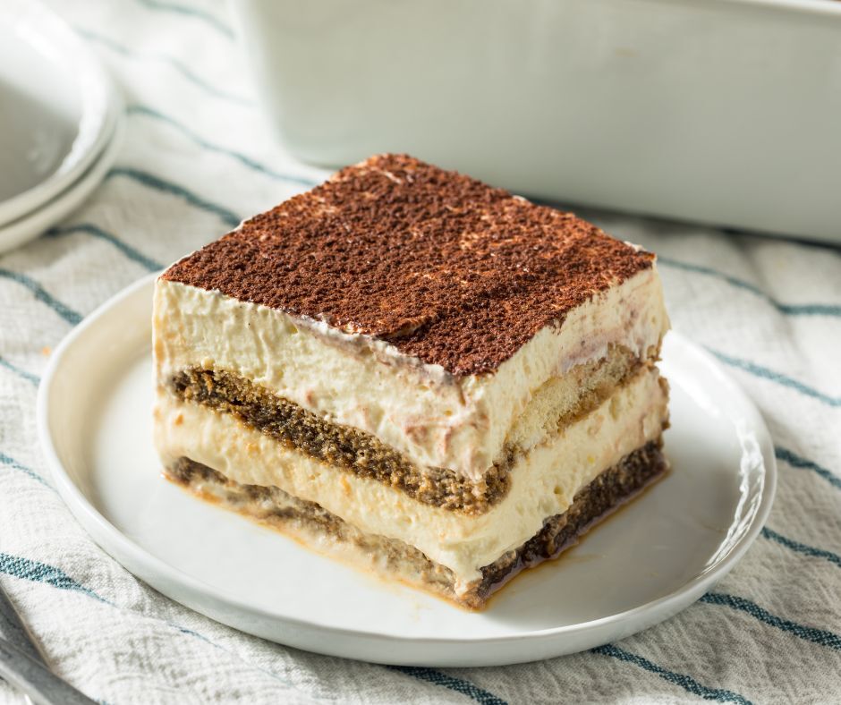 Tiramisu on table