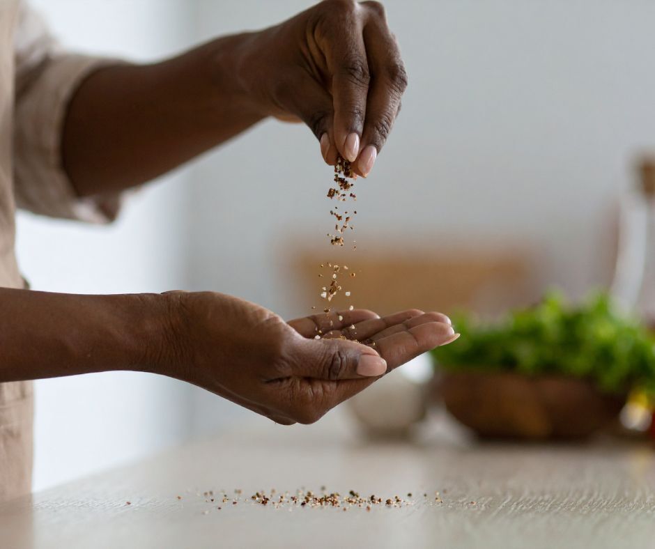 spicing with wild garlic salt