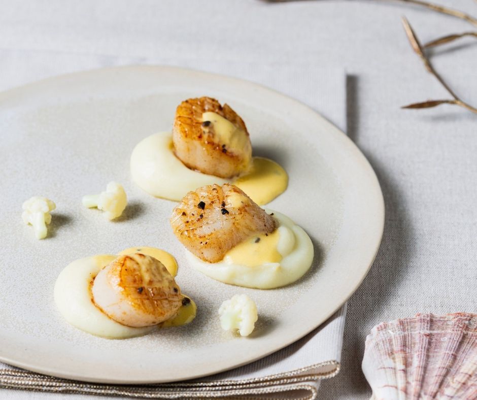 shrimp with yuzu butter dish